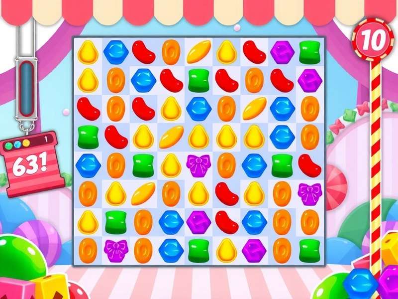 Candy Carnival's vibrant puzzle interface Candy Carnival colorful candy matching gameplay
